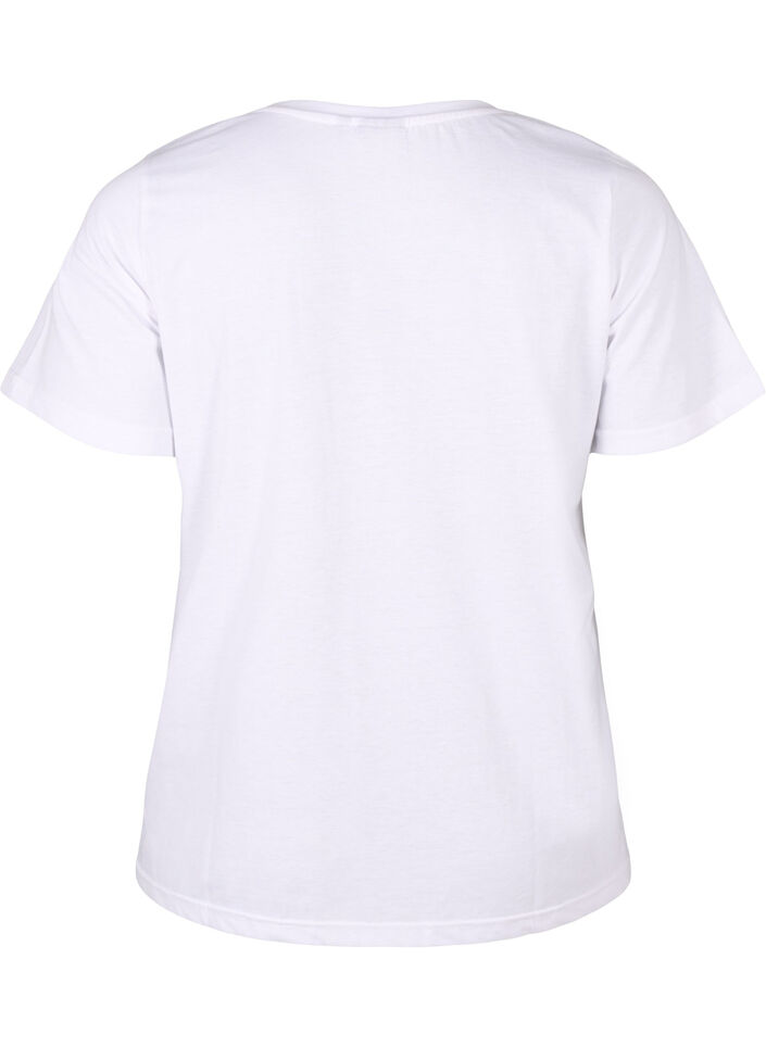 FLASH - T-shirt med motiv, Bright White Flower, Packshot image number 1