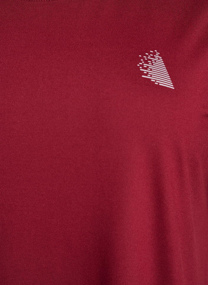 Ensfarvet tr&aelig;nings t-shirt, R&oslash;d, Packshot image number 2