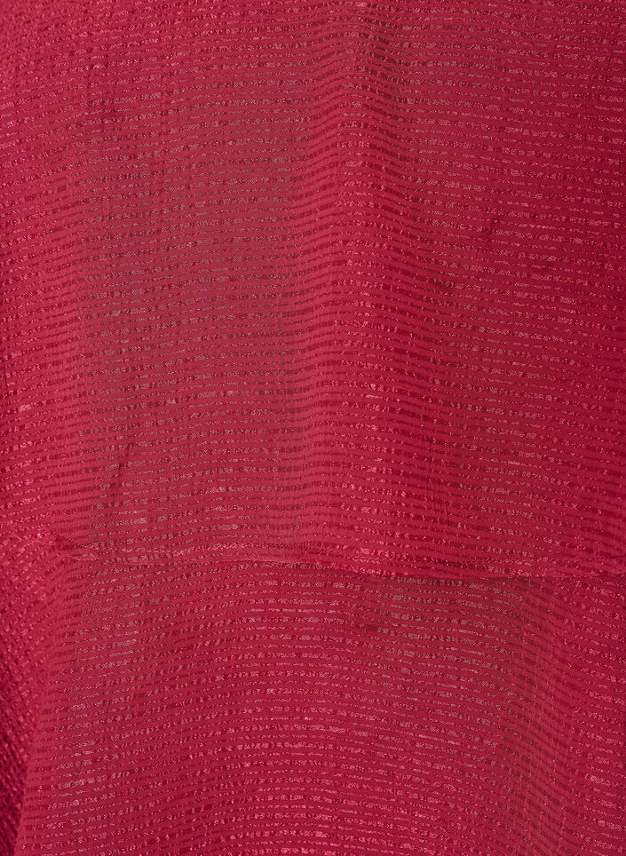 Lagdelt top med fl&aelig;sevolanter og spaghettistropper, R&oslash;d, Packshot image number 2