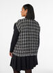 Ternet vest med dekorative knapper, Sort, Model image number 2