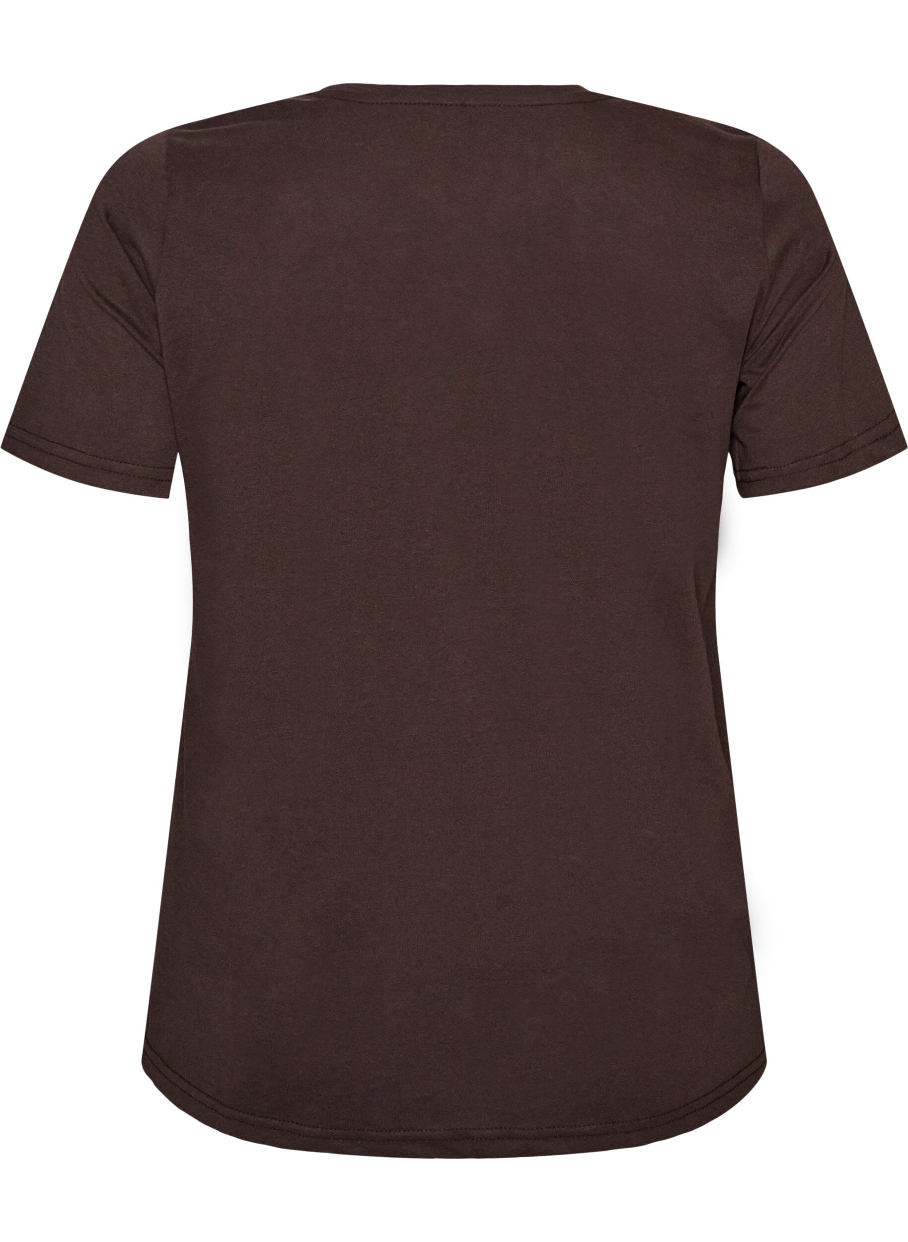 ZizziT-shirt med motiv, Brun, Packshot image number 1