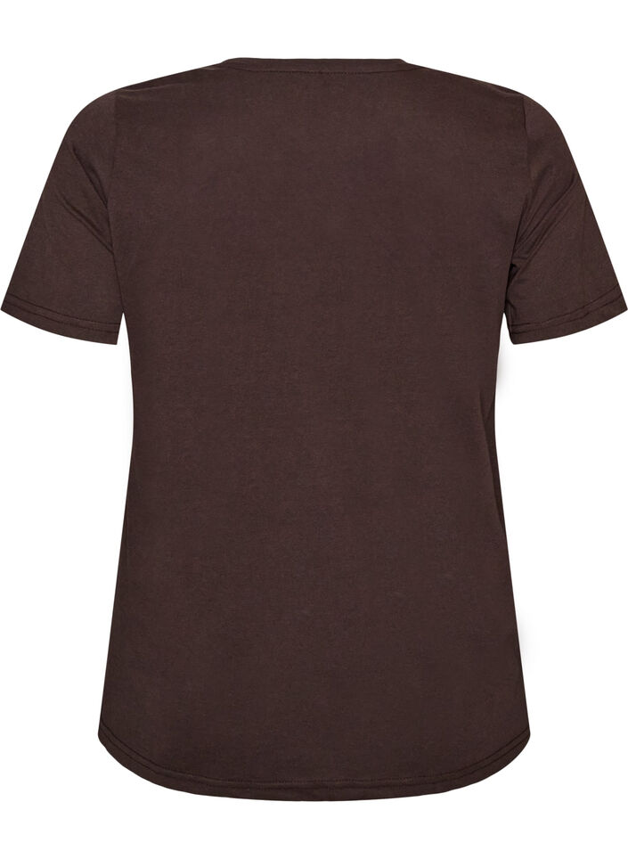 T-shirt med motiv, Brun, Packshot image number 1