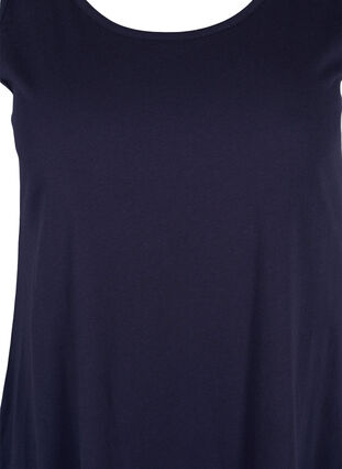 Ærmeløs bomulds kjole med a-shape, Night Sky Solid, Packshot image number 2