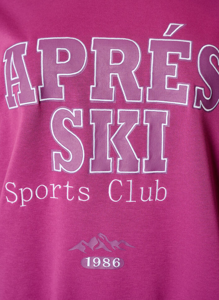 Sweatshirt med tekstprint, Lilla, Packshot image number 2