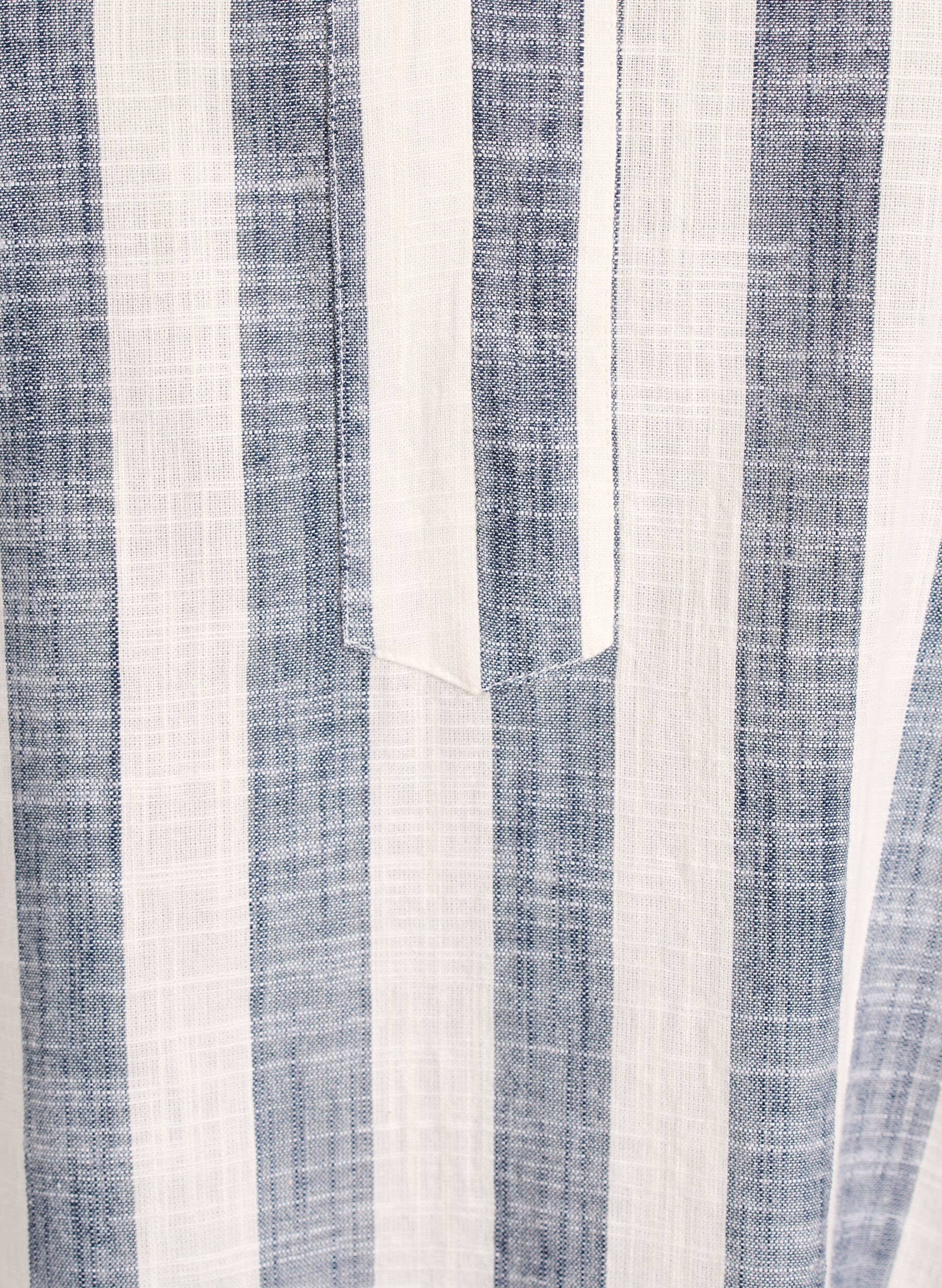 ZizziTunika i bomuld med V-udsk&aelig;ring, Bl&aring;, Packshot image number 2