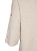 Strikbluse med hjerter og 3/4 &aelig;rmer, Beige, Packshot image number 3