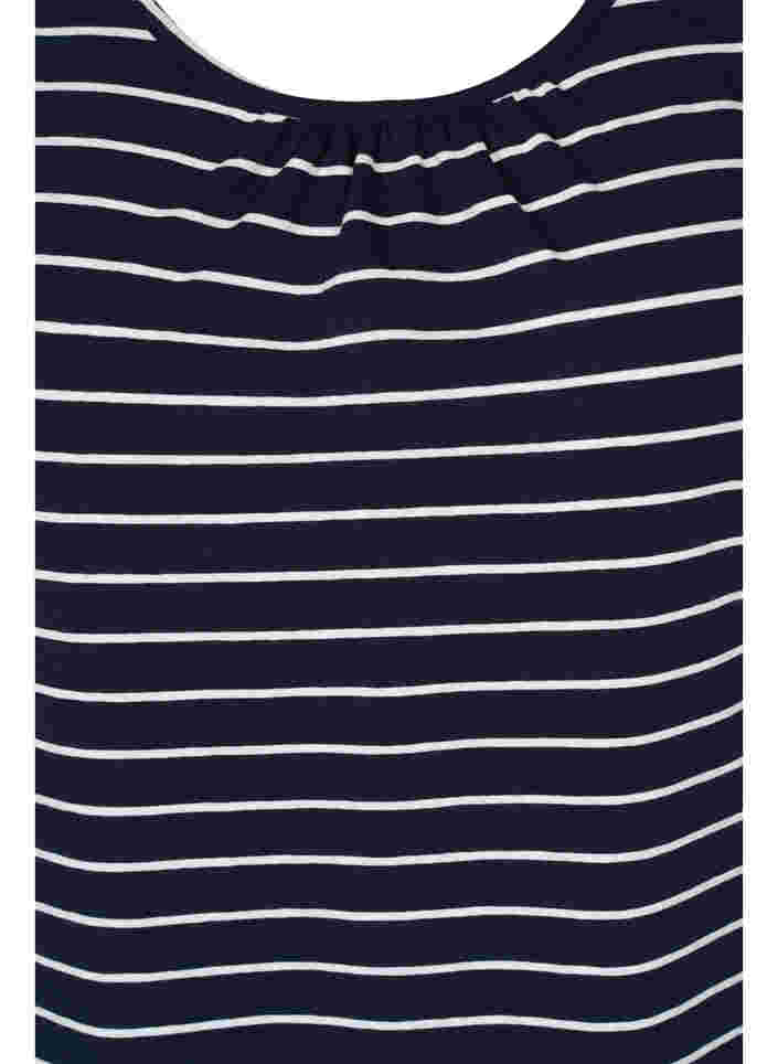 Stribet top i bomuld, Blue Stripe, Packshot image number 2