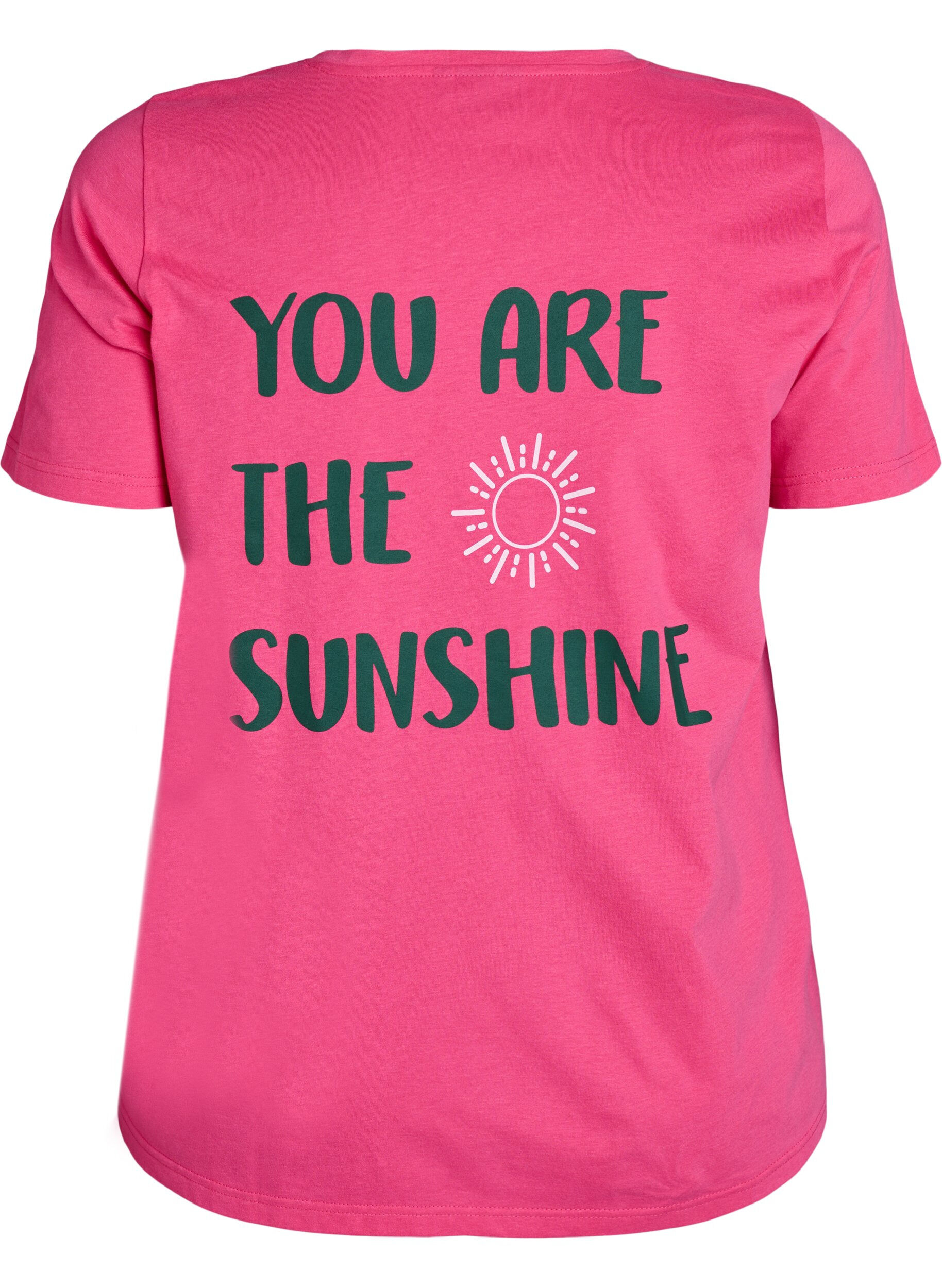 Zizzi T-shirt med motiv, Lyser&oslash;d, Packshot image number 1