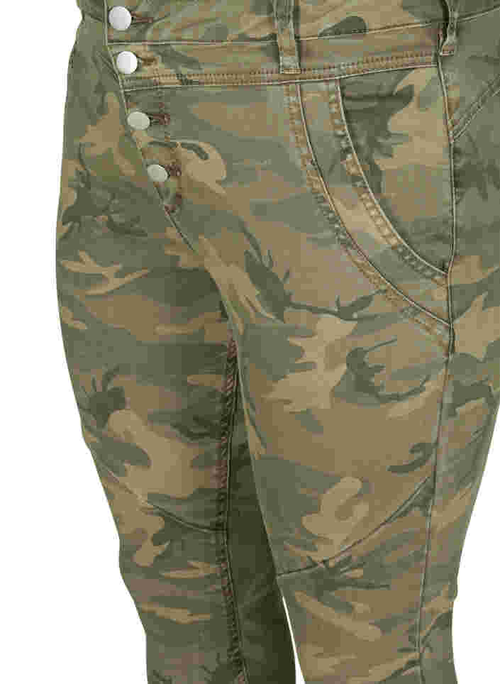 Tætsiddende bukser med camouflageprint, Camouflage, Packshot image number 2