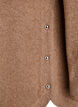 Lang strikbluse med kugleknapper, Brun, Packshot image number 3