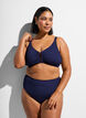 Bikinitrusse med h&oslash;j talje og struktur, Bl&aring;, Model image number 0