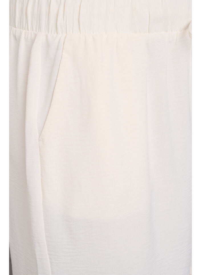 Shorts med lommer og elastik i taljen, Vanilla, Packshot image number 2