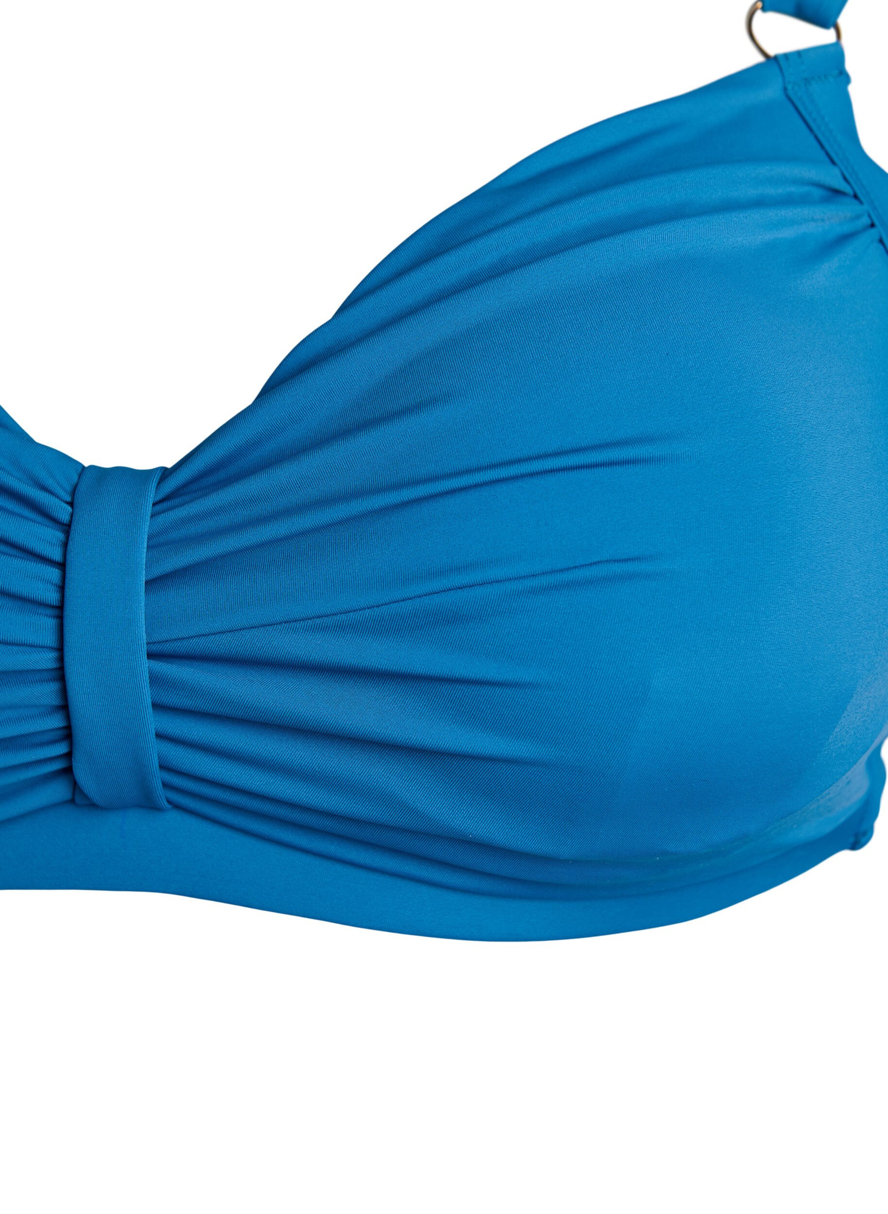 ZizziBikini b&oslash;jle bh med draperinger, Bl&aring;, Packshot image number 2