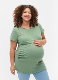 Graviditets t-shirt i rib, Green Bay, Model
