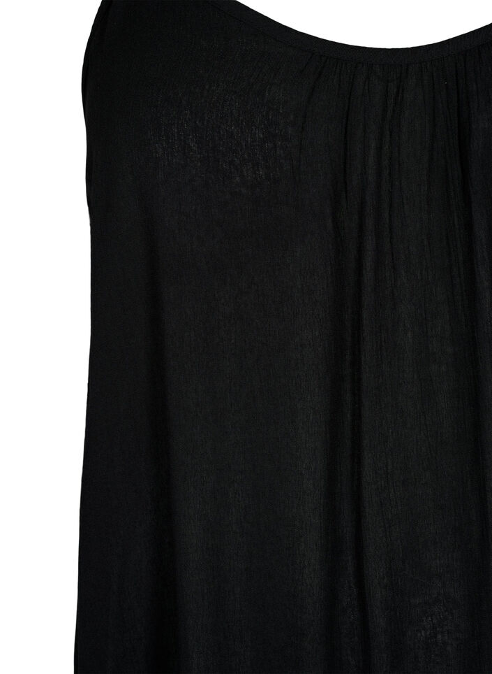 Strop top i viskose, Sort, Packshot image number 2