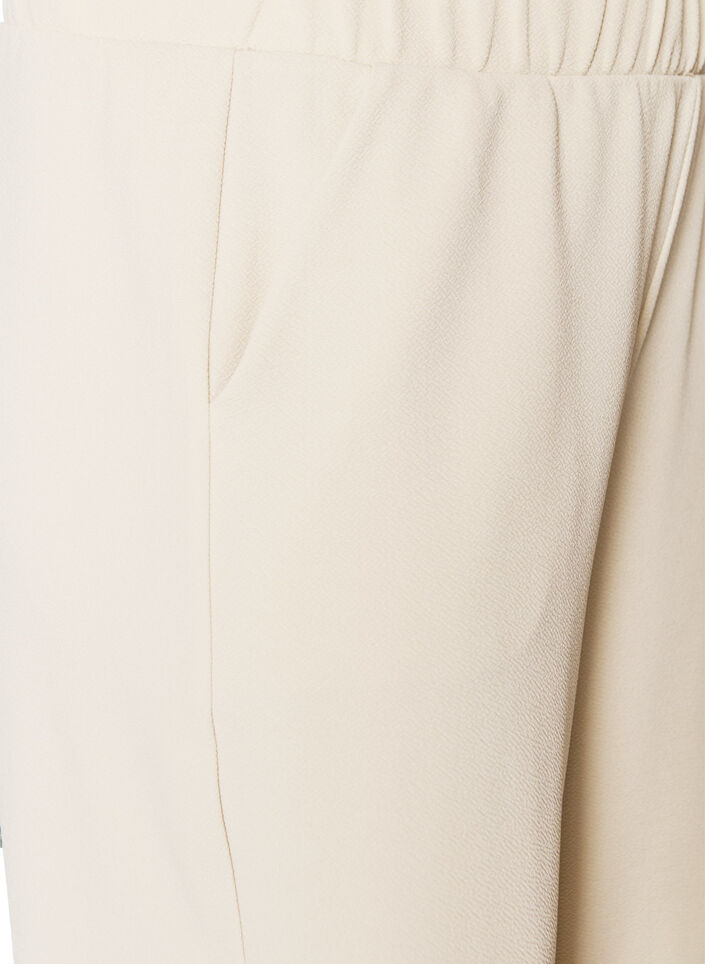 L&oslash;se bukser med 7/8 l&aelig;ngde, Beige, Packshot image number 2
