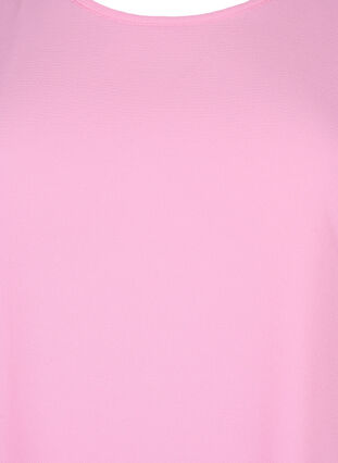 Bluse med korte ærmer og rund halsudskæring, Rosebloom, Packshot image number 2