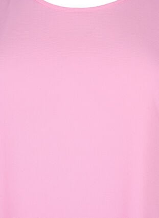 Bluse med korte ærmer og rund halsudskæring, Rosebloom, Packshot image number 2
