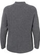 Turtleneck strikbluse med rib, Dark Grey Melange, Packshot image number 1