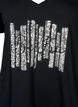 Bomulds t-shirt med pailletter, Black W. Be free, Packshot image number 2