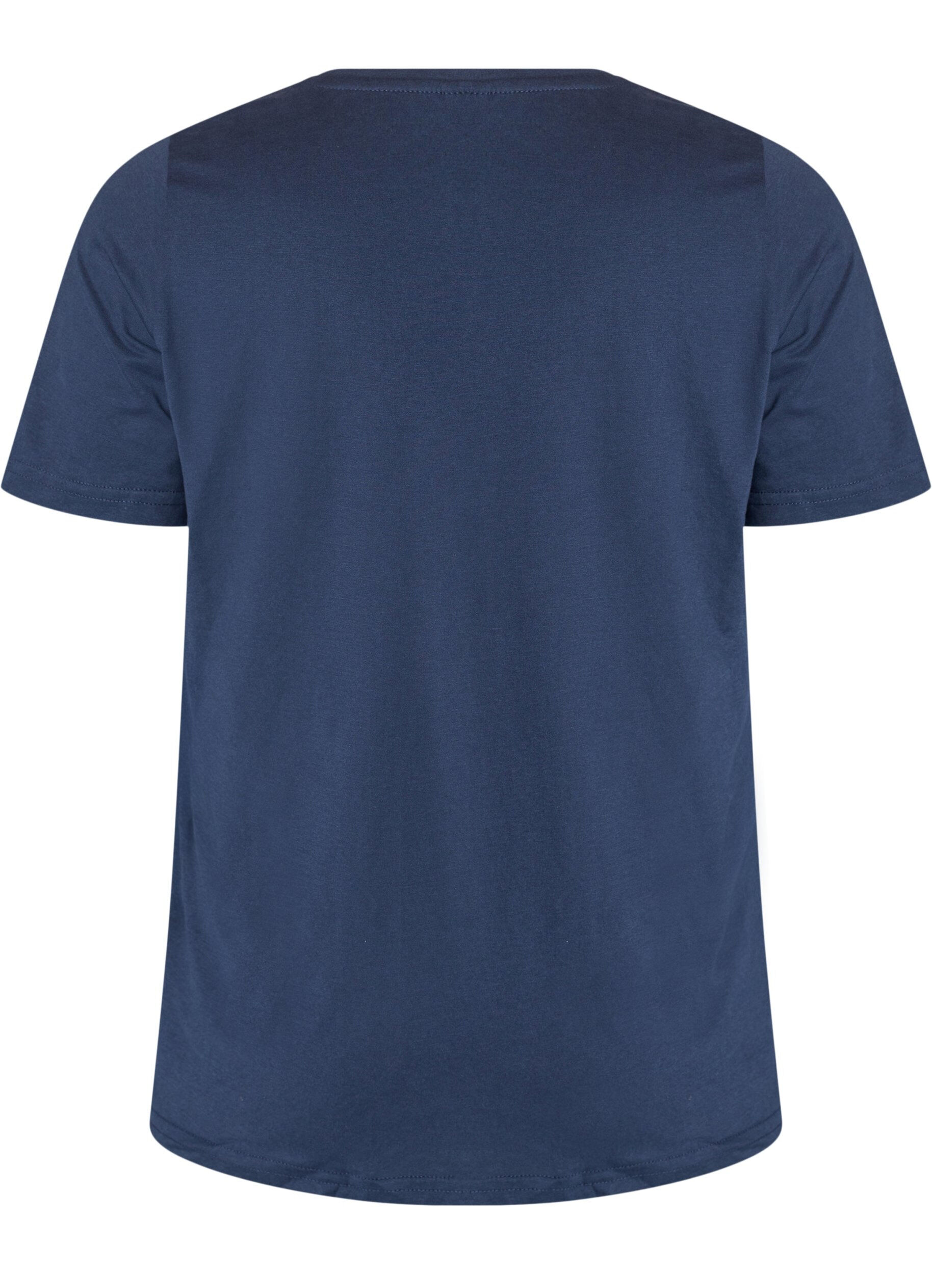 ZizziT-shirt med motiv, Bl&aring;, Packshot image number 1