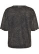 Oversize T-shirt i &oslash;kologisk bomuld med college print, Sort, Packshot image number 1
