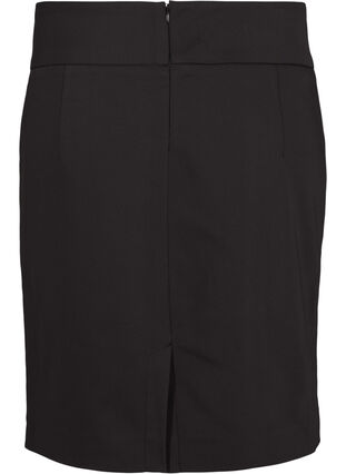 Klassisk nederdel i bomuldsmix, Black, Packshot image number 1