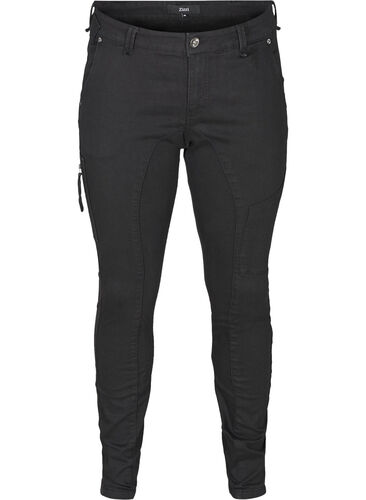 Ekstra slim fit Sanna jeans, Black, Packshot image number 0
