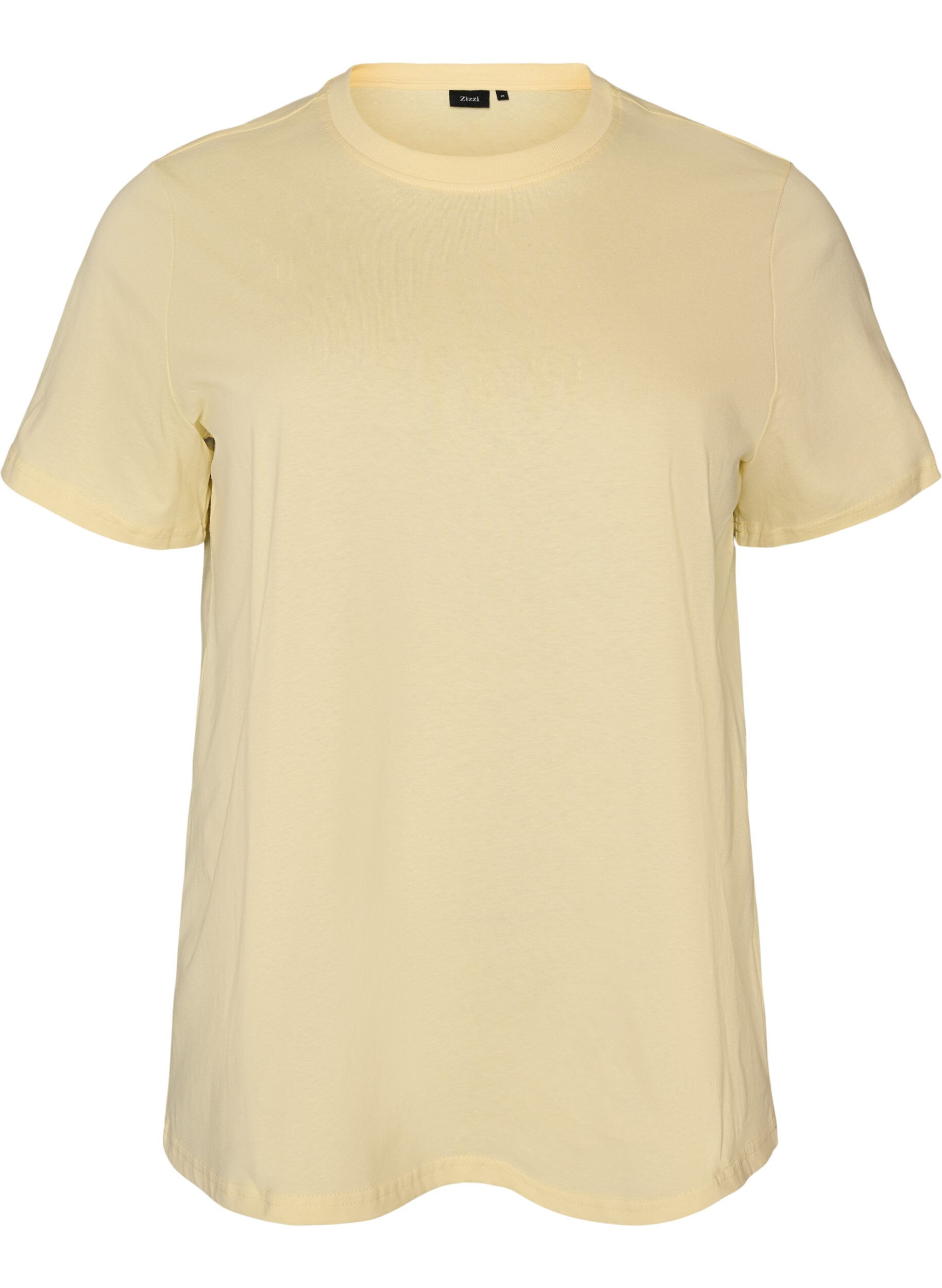 Basis t-shirt i bomuld med rund hals 