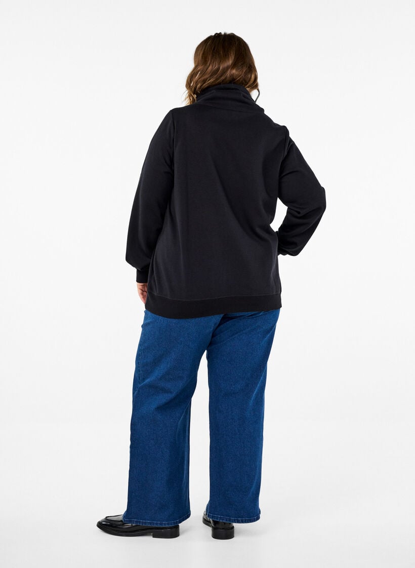 Jeans med vide ben, Bl&aring;, Model image number 1