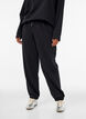 Sweatpants med h&oslash;j talje og bindeb&aring;nd, Sort, Model image number 2