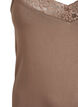 Viskose top med blondekant, Beige, Packshot image number 2