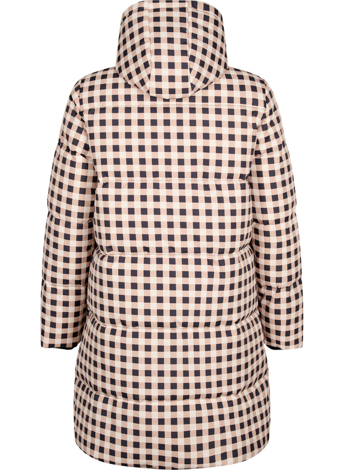 Ternet puffer vinterjakke, Black w. Nomad Check, Packshot image number 1