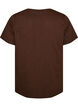 T-shirt med knapdetalje, Brun, Packshot image number 1