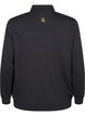 Sporty cardigan med lynlås og lommer, Black, Packshot image number 1
