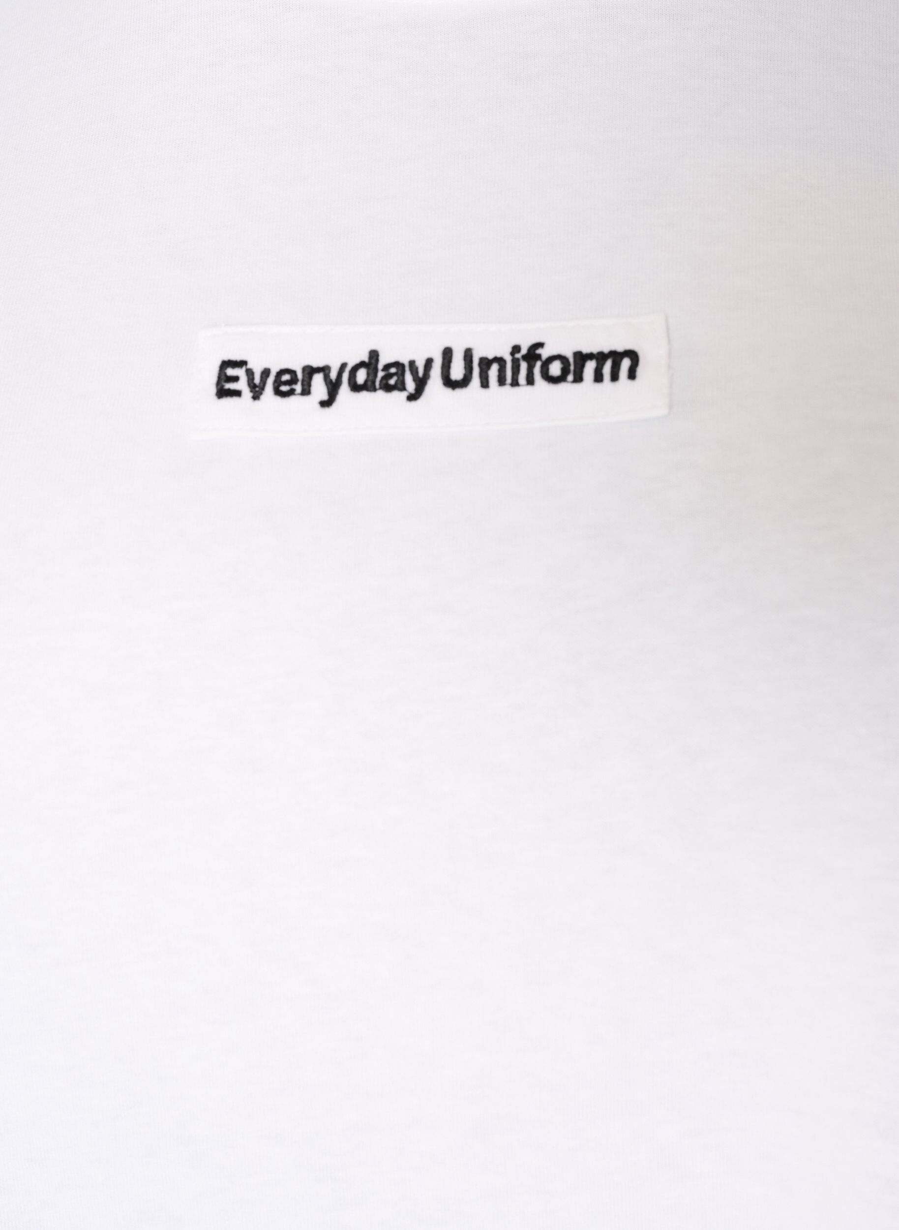 ZizziT-shirt i bomuld med tekstbadge, Hvid, Packshot image number 2
