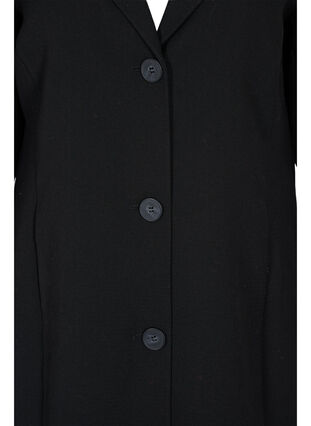 Lang frakke med knaplukning, Black, Packshot image number 2