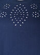 T-shirt i &oslash;kologisk bomuld med hulbroderi, Bl&aring;, Packshot image number 2