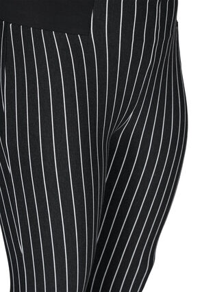 Stribet leggings med elastik i taljen, Dark Grey Stripe, Packshot image number 2