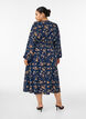 Midikjole med smock og dekorative knapper, Bl&aring;, Model image number 1