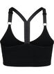 Seamless sports bh i ribkvalitet, Black, Packshot image number 1