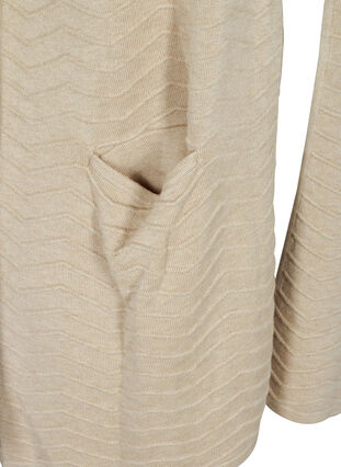 Lang strik cardigan med mønster, Nomad as sample, Packshot image number 3