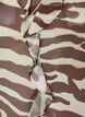 Chiffonbluse med zebram&oslash;nster og fl&aelig;ser, Brun, Packshot image number 3