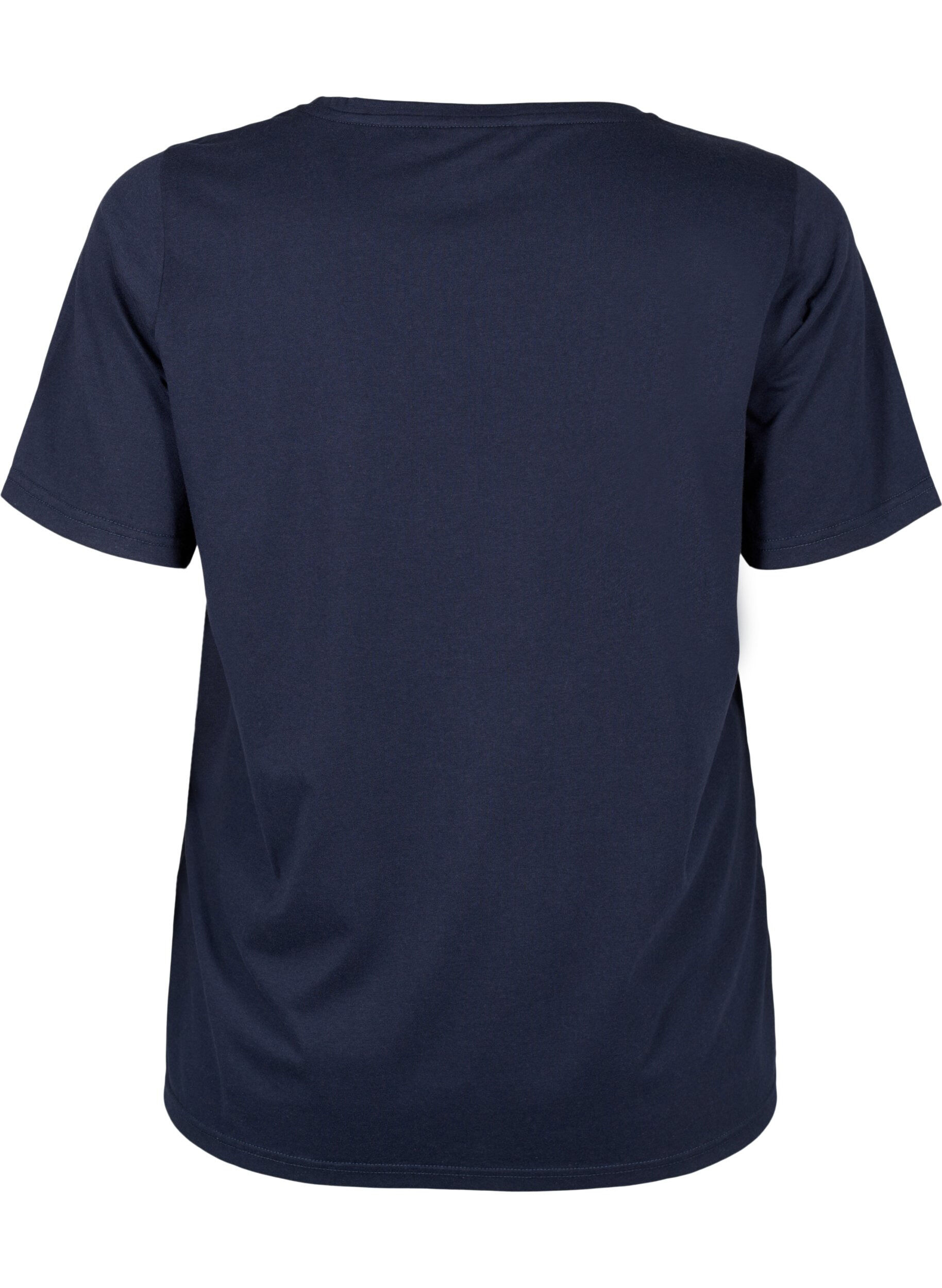 Zizzi FLASH - T-shirt med motiv, Navy Bl Rose Gold, Packshot image number 1