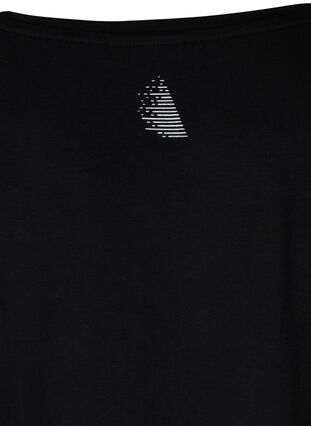 Kortærmet trænings t-shirt med tryk, Black, Packshot image number 3