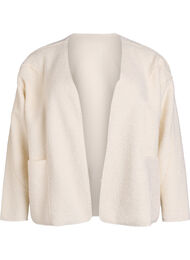 L&oslash;s cardigan med lommer, Vanilla