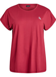 Ensfarvet tr&aelig;nings t-shirt, R&oslash;d