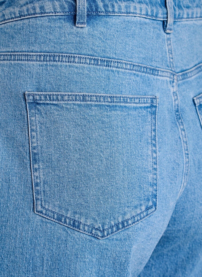 Wide leg jeans med h&oslash;j talje, Bl&aring;, Packshot image number 3