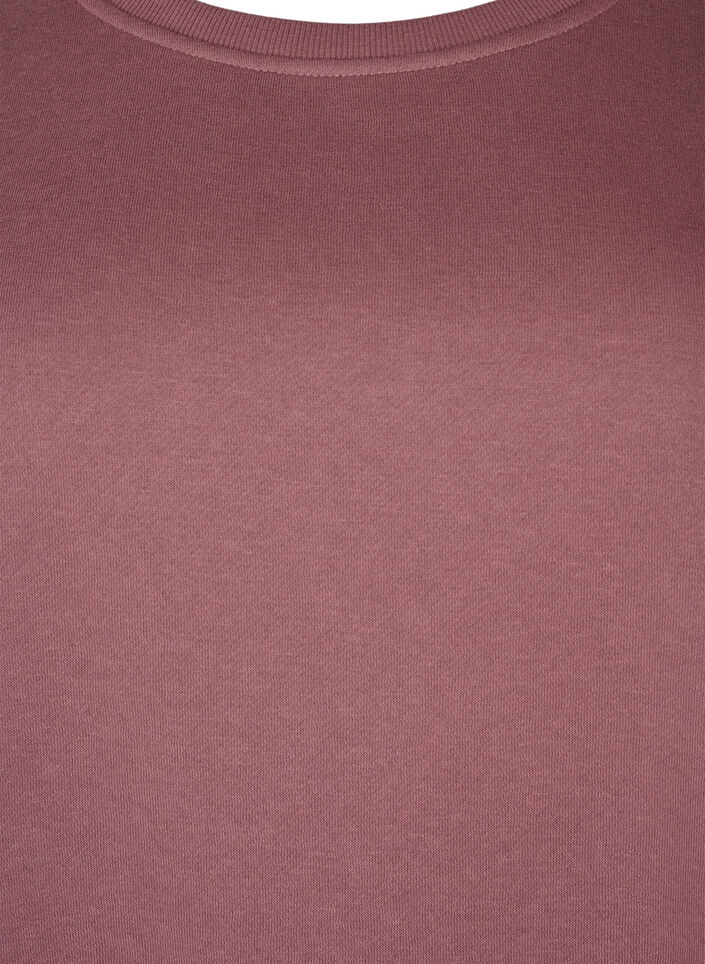 Sweatkjole med broderede detaljer, Rose Brown, Packshot image number 2