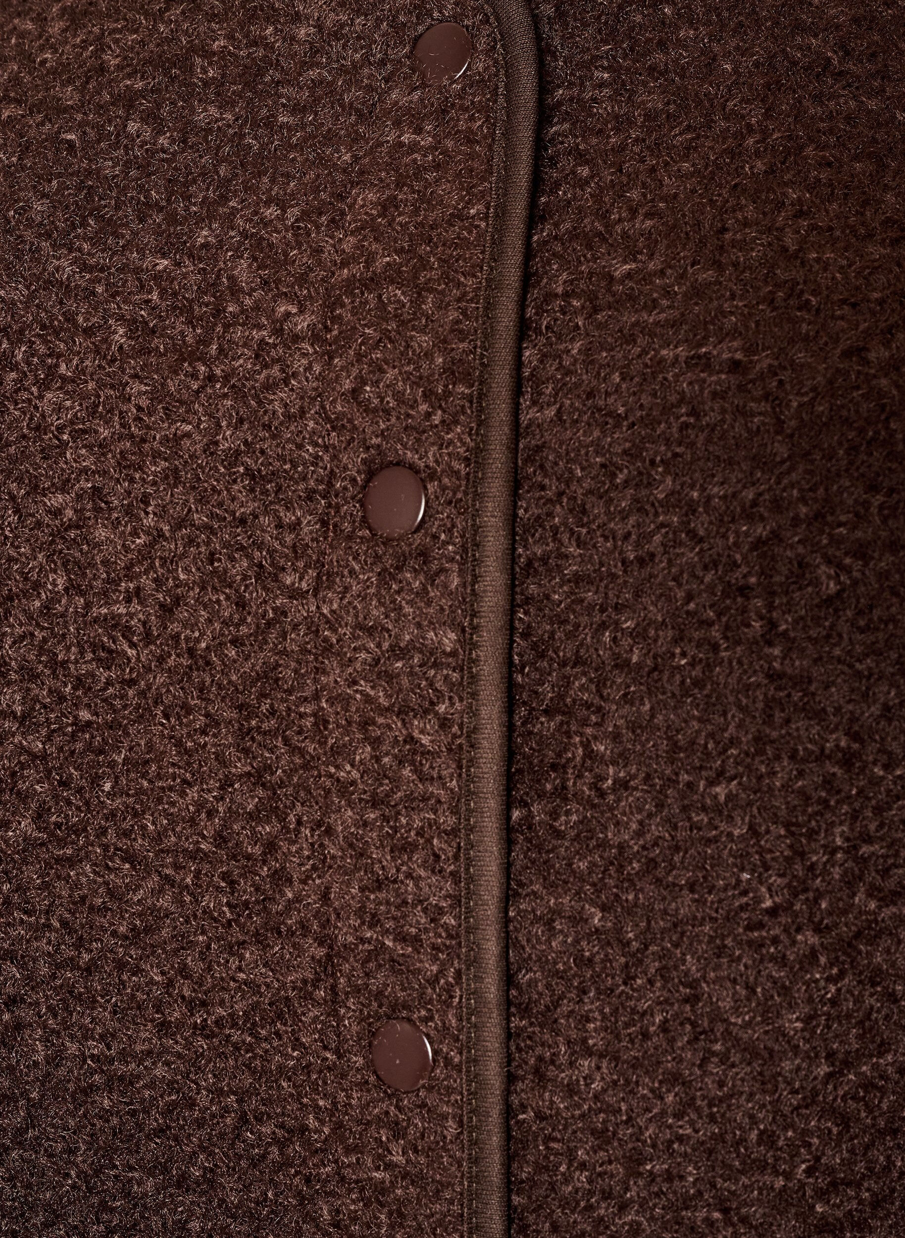 ZizziFleecevest med trykknapper og sidelommer, Brun, Packshot image number 2